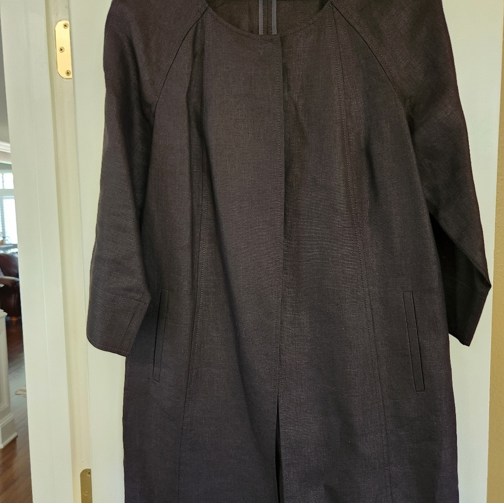 Talbots Black Linen Duster/Topper